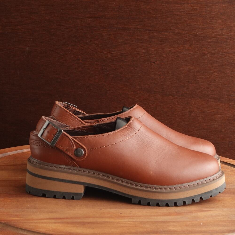 L.L. Bean Women's Brown Leather Slingback Clogs